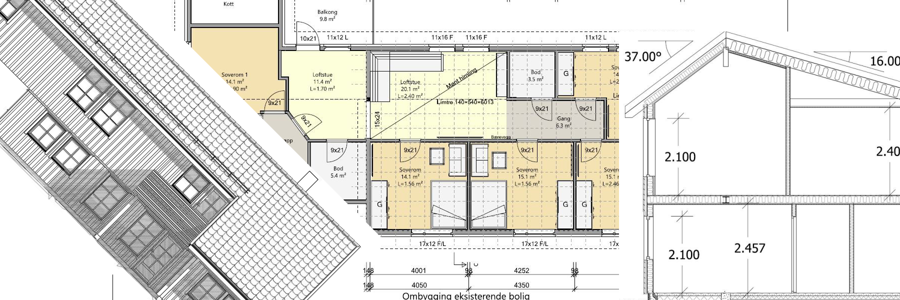 Tjenester søknadstegninger arkitekttegninger