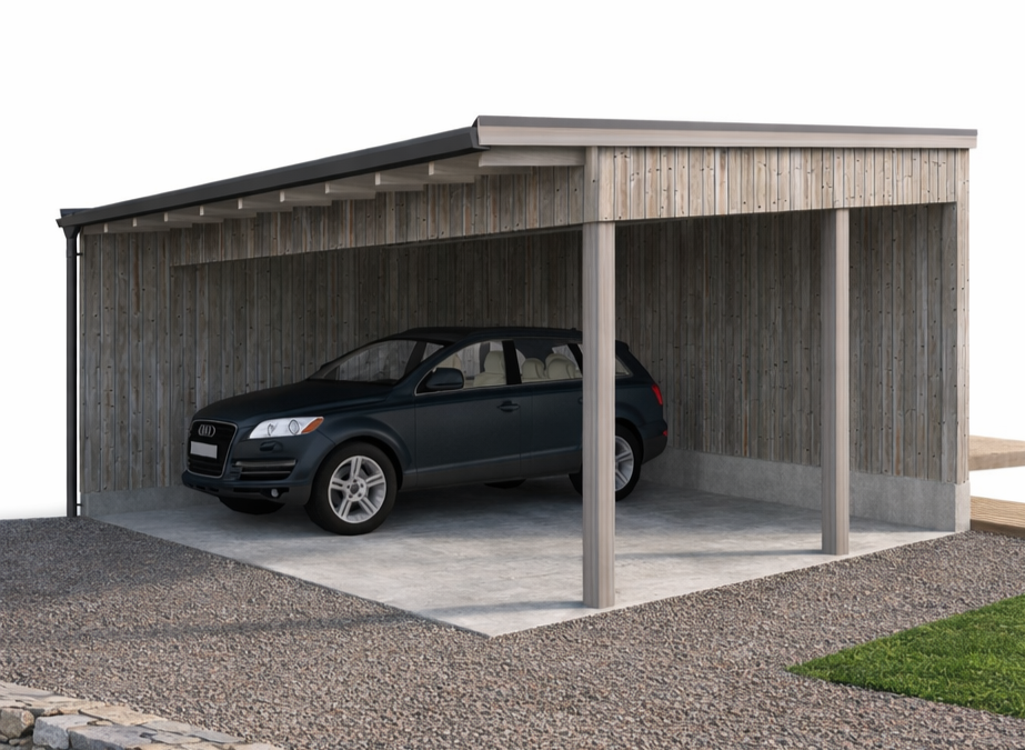 Carport m/bod